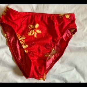 Red floral bikini bottoms